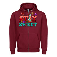 Burgundy stay sweet Zipper Hoodie - AdoDesignShop