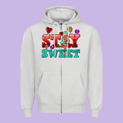 Stay Sweet Zipper Hoodie Designed By Adodesignshop