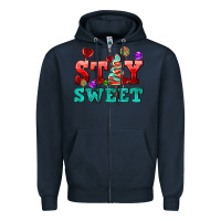 Navy stay sweet Zipper Hoodie - AdoDesignShop