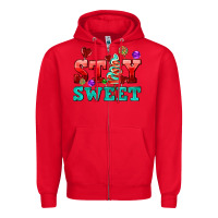 Red stay sweet Zipper Hoodie - AdoDesignShop