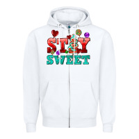 White stay sweet Zipper Hoodie - AdoDesignShop