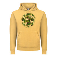 Vintage Mustard camouflage patch 2 Vintage Hoodie - BundleAndBundleShop
