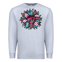 Heather Grey race leopard sunflower Premium Sweatshirt - JahusDesignShop