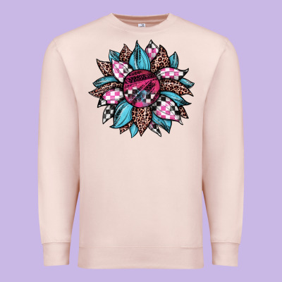 Race Leopard Sunflower Premium Sweatshirt Designed By Jahusdesignshop