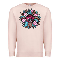 Pale Pink race leopard sunflower Premium Sweatshirt - JahusDesignShop