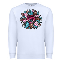 White race leopard sunflower Premium Sweatshirt - JahusDesignShop
