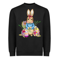 Black easter bunny and eggs Heavyweight Sweatshirt - AdoDesignShop