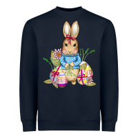 Navy easter bunny and eggs Heavyweight Sweatshirt - AdoDesignShop