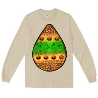 Mushroom halloween pumpkin teardrop Long Sleeve Tee - BundleAndBundleShop