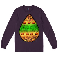 Plum halloween pumpkin teardrop Long Sleeve Tee - BundleAndBundleShop