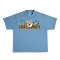 Pebble Blue western corgi dog Urban Heavy Tee - Jasminsmagicworld