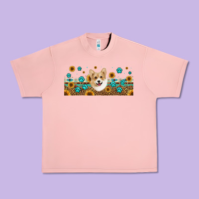 Western Corgi Dog Urban Heavy Tee Designed By Jasminsmagicworld