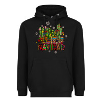 Black feliz navidad cactus Heavyweight Hoodie - JahusDesignShop
