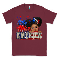 Burgundy little miss america black girl peekaboo Classic Tee - CowGirlArtShop