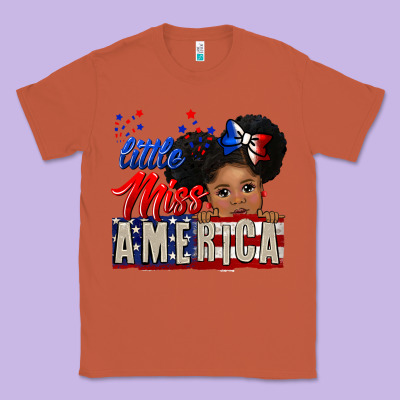 Little Miss America Black Girl Peekaboo Classic Tee Designed By Cowgirlartshop