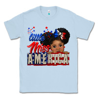 Dusty Blue little miss america black girl peekaboo Classic Tee - CowGirlArtShop
