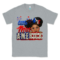 Heather Grey little miss america black girl peekaboo Classic Tee - CowGirlArtShop