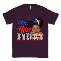 Plum little miss america black girl peekaboo Classic Tee - CowGirlArtShop