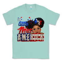 Seafoam little miss america black girl peekaboo Classic Tee - CowGirlArtShop