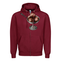 Burgundy Chocolate ice cream Zipper Hoodie - AdoDesignShop