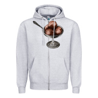 Heather Grey Chocolate ice cream Zipper Hoodie - AdoDesignShop