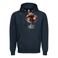Navy Chocolate ice cream Zipper Hoodie - AdoDesignShop