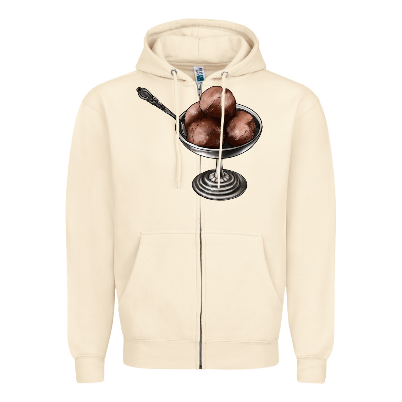 Chocolate Ice Cream Zipper Hoodie by AdoDesignShop | Teevron