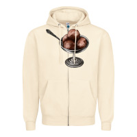 Sandshell Chocolate ice cream Zipper Hoodie - AdoDesignShop