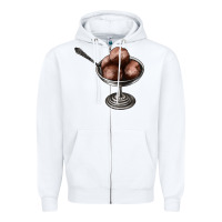 White Chocolate ice cream Zipper Hoodie - AdoDesignShop