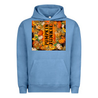 Pigment Pebble Blue Pumpkin Junkie Urban Hoodie - RanaPortraitStore