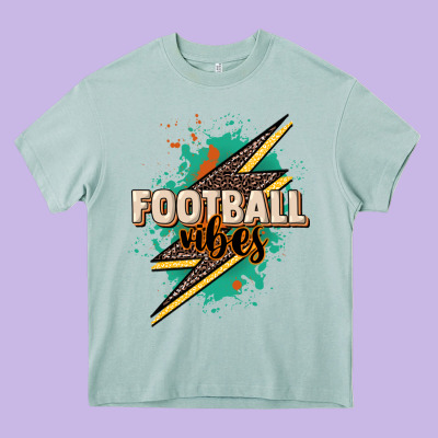 Football Vibes Heavy Core Tee Designed By Howdyjamesfarm