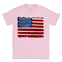 Bubblegum Pink american flag Classic Tee - Artiststas