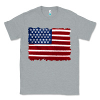 Heather Grey american flag Classic Tee - Artiststas
