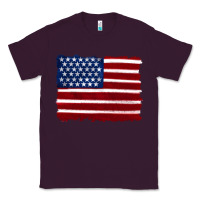 Plum american flag Classic Tee - Artiststas