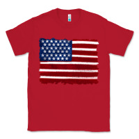 Red american flag Classic Tee - Artiststas