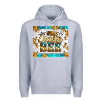 Heather Grey queen bee Premium Hoodie - LillyAllenDesigns