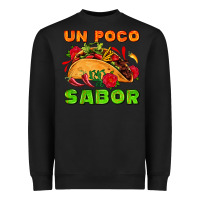 Black un poco sabor with taco and pepper Heavyweight Sweatshirt - AdoDesignShop