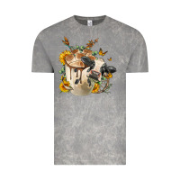 Cloud Rock Black And White Cow Coffee cup Vintage Tee - FaDigitalArtStudio