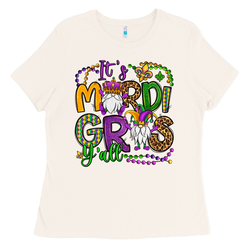 It's Mardi Gras Y'all Gnomes Ladies Tee by OliviaCreatesArt | Teevron