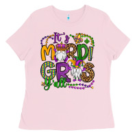 Bubblegum Pink it's mardi gras y'all gnomes Ladies Tee - OliviaCreatesArt