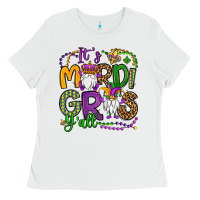 White it's mardi gras y'all gnomes Ladies Tee - OliviaCreatesArt