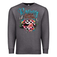Charcoal Heather racing girl Premium Sweatshirt - JahusDesignShop
