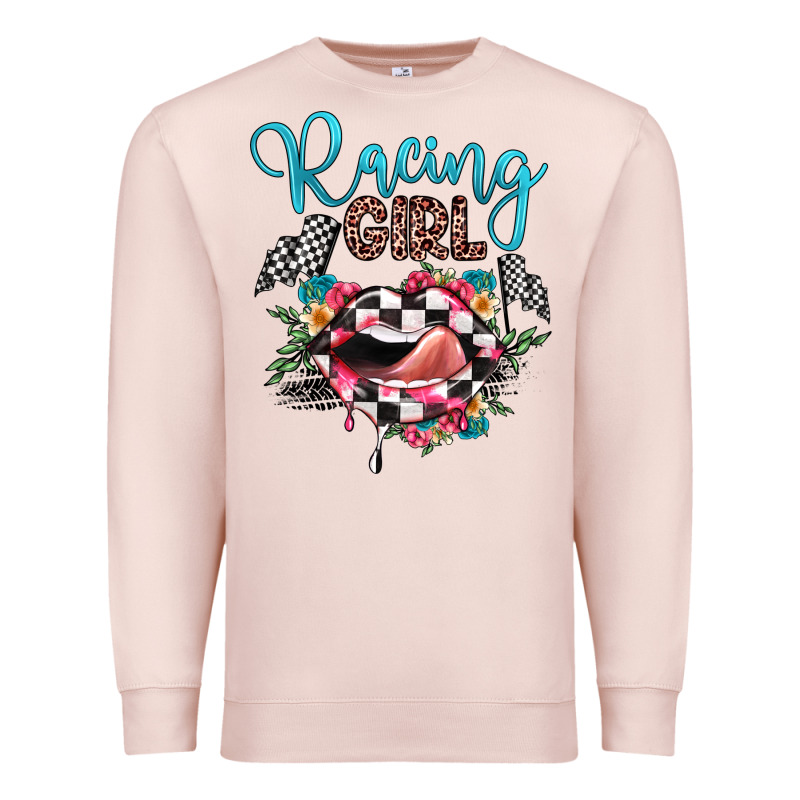 Racing Girl Premium Sweatshirt by JahusDesignShop | Teevron