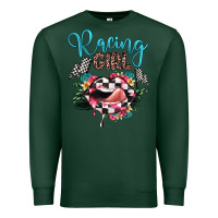 Sports Green racing girl Premium Sweatshirt - JahusDesignShop