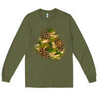 Army Green camouflage and leopard patch  3 Long Sleeve Tee - BundleAndBundleShop