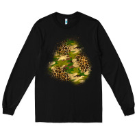 Black camouflage and leopard patch  3 Long Sleeve Tee - BundleAndBundleShop
