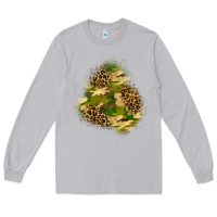 Moon Dust camouflage and leopard patch  3 Long Sleeve Tee - BundleAndBundleShop