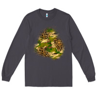 Smoke camouflage and leopard patch  3 Long Sleeve Tee - BundleAndBundleShop
