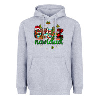 Heather Grey feliz navidad Heavyweight Hoodie - JahusDesignShop