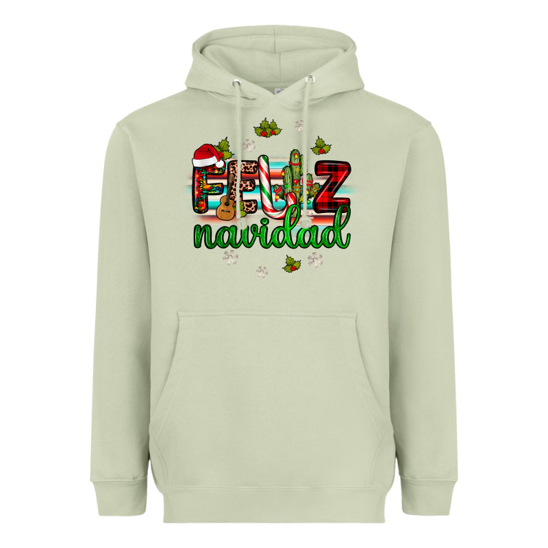 Feliz Navidad Heavyweight Hoodie by JahusDesignShop | Teevron